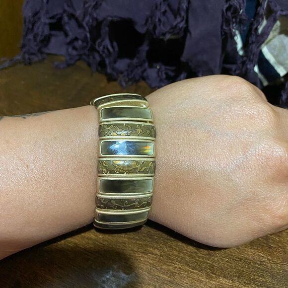 Gold and brown tone bracelet by LIA SOPHIA - Picture 1 of 2